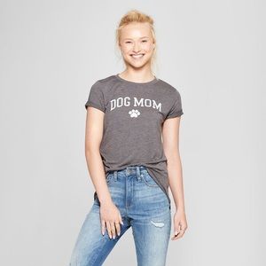 Modern Luxe Dog Mom Graphic Tee Gray Size Medium